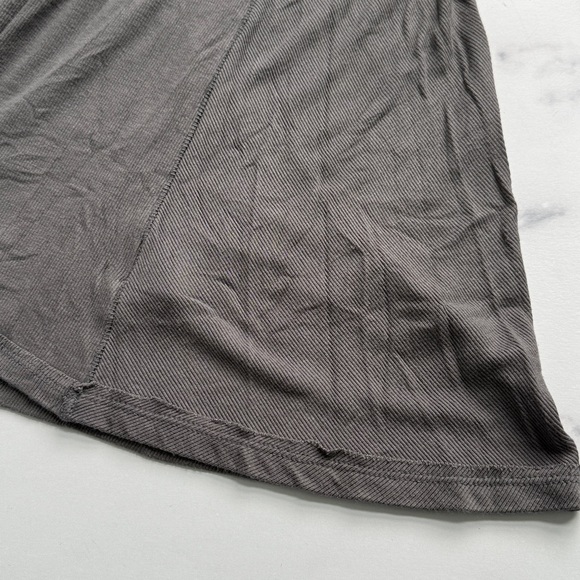 Free People Ribbed Long Sleeve Scoop Neck A Line Swing Tee Size Small - Picture 7 of 11